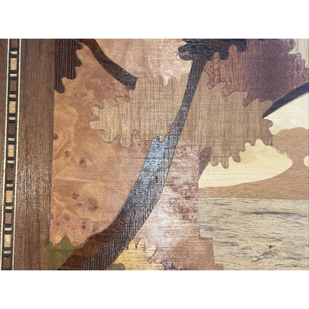 Stunning! Vintage Italian‎ Marquetry Inlay Woodwork